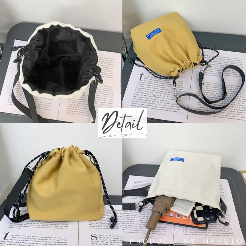 Harzio Drawstring Bag, Men's, Shoulder, Drawstring Shoulder Bag, Small, Shoulder