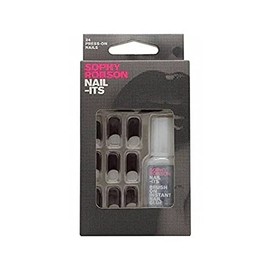 Sophy Robson Nail-Its False Nails Dark Red Half Moon 24 Press-On Nails