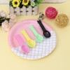 DPWOUM 4Pcs Random Colour Hamster Pet Bath Spoon, Acrylic,Small Animals,