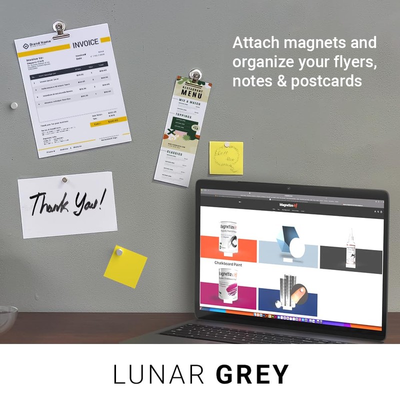 Magnetize-It! Magnetic Paint & Primer (Water Based) – Lunar Grey