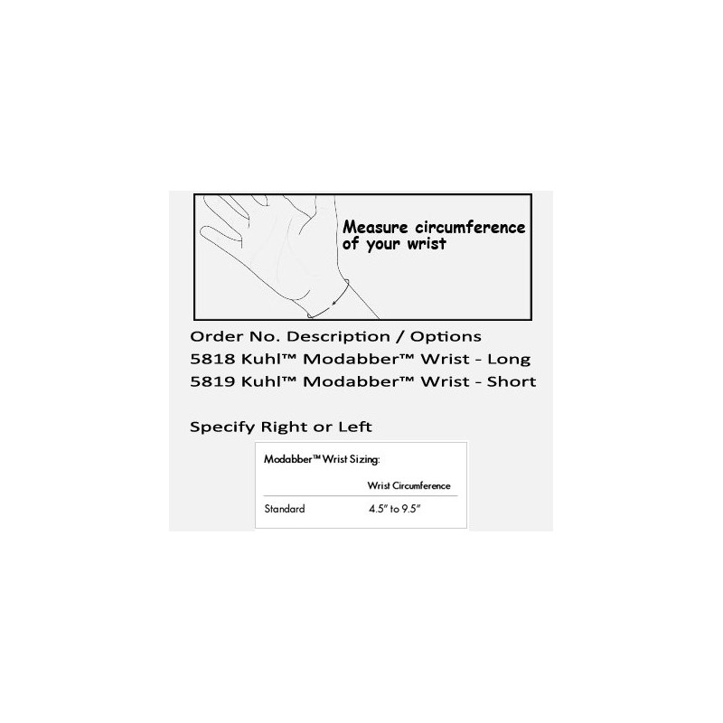 5819L Orthosis Wrist Modabber Perforated Neoprene Standard Left Blk Part#