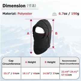 Azarxis Balaclava Face Mask Winter Hat Ski Mask Fleece Windproof Hood Neck Warmer for Cycling Hiking (Thicken - Rose Red)