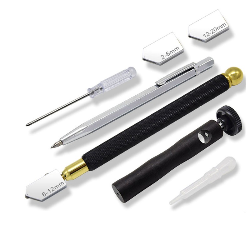 7Pcs Glass Cutter Alloy Incisive Professional Glass Cutting Tool with
