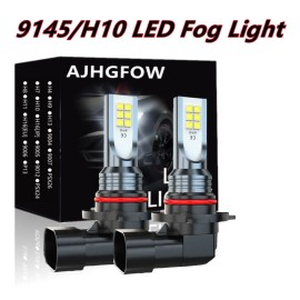 AJHGFOW For Dodge RAM 1500 2500 3500 2009-2012 2x H10 White LED Fog Lights Bulbs Combo