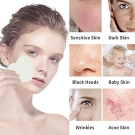 50 esponjas faciales comprimidas, 100% natural de celulosa esponjas profesionales de spa para limpieza facial, mascarilla exfoliante, eliminación de m