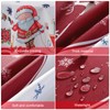 Christmas Round Table Cloths 60in Red Polyester Santa Claus Tablecloth