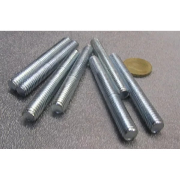 Unbranded Zinc Plated Steel Threaded Studs, RH, 3/8"-16 x 2.00"