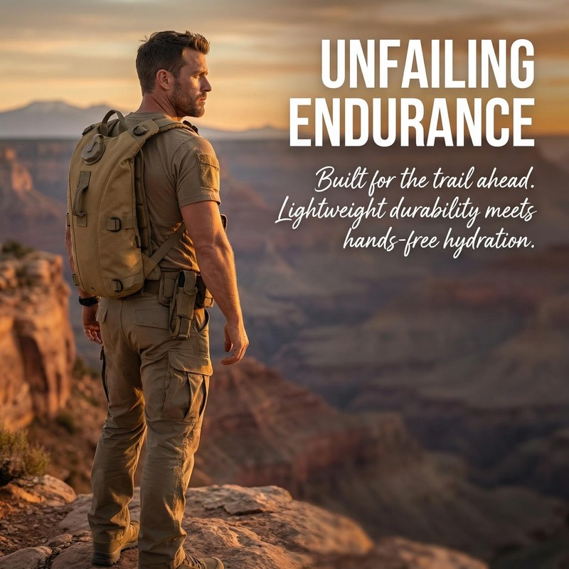 Water Backpack for Hiking 3L, Hydration Backpack with Hose, Ideal