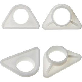 Pack of 2 Sink Reinforcement Stabiliser for Fittings on Stainless Steel Sinks, Plastic Sink Reinforcement with Diameter 36.5 mm Inner Bore (White)