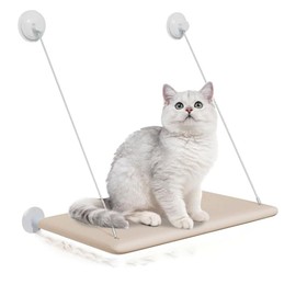 MTSDM Cat Hammock, Foldable Cat Window Perch Bed, Upgraded 4 Strong Suction Cups, Cat Window Seat Large Bed Hammock Space Saving Design Sunbathing Cat Toy for Large Cats or Kittens Resting Seat