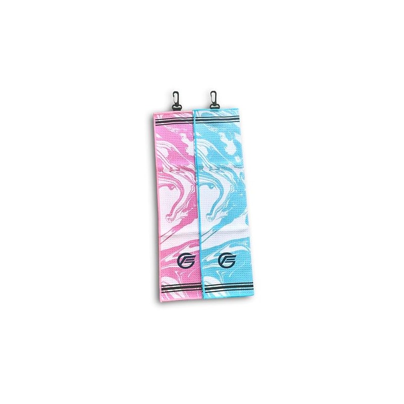 Marble patterned Golf Towel with Carabiner Clip, 50 x 30