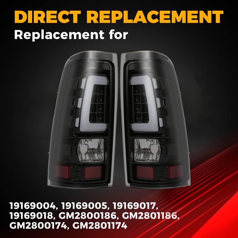 Kojem LED Tail Lights Compatible with 1999-2006 Chevy Silverado 1999-2002