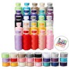 50Pcs Bobbins Sewing Threads Kit 25 Colors 500 Yards Sewing