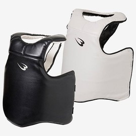 BODYMAKER Body Protector Hard Model Martial Arts Gloves Karate Protector Guard Sparring Karategi Absorption Dobok Protective Gear Trunks Full Contact Thrust Injury Prevention Free Black×White