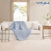 YnM Cooling Chunky Throw Blanket, Medium-Weight, Hand Knitted, Skin Friendly,