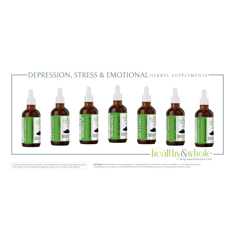 herbs. Love. Hugs. Laughter. DEPRESSION, ANXIETY & NERVOUSNESS, 4 oz
