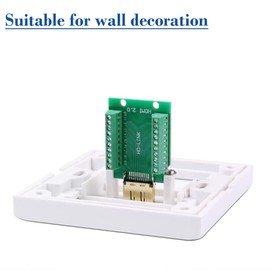 Jienk Solderless Panel Mount HDMI Socket to Terminal Block Breakout, Port Terminal Solderfree Breakout Connector Board