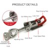 2PCS Adjustable Toggle Clamp, 102mm Toggle Latch Lockable, Stainless Steel