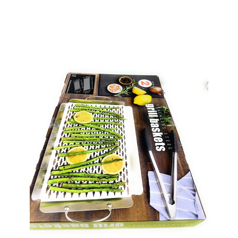 Linkfair Stainless Steel Grill Baskets, 2 Piece