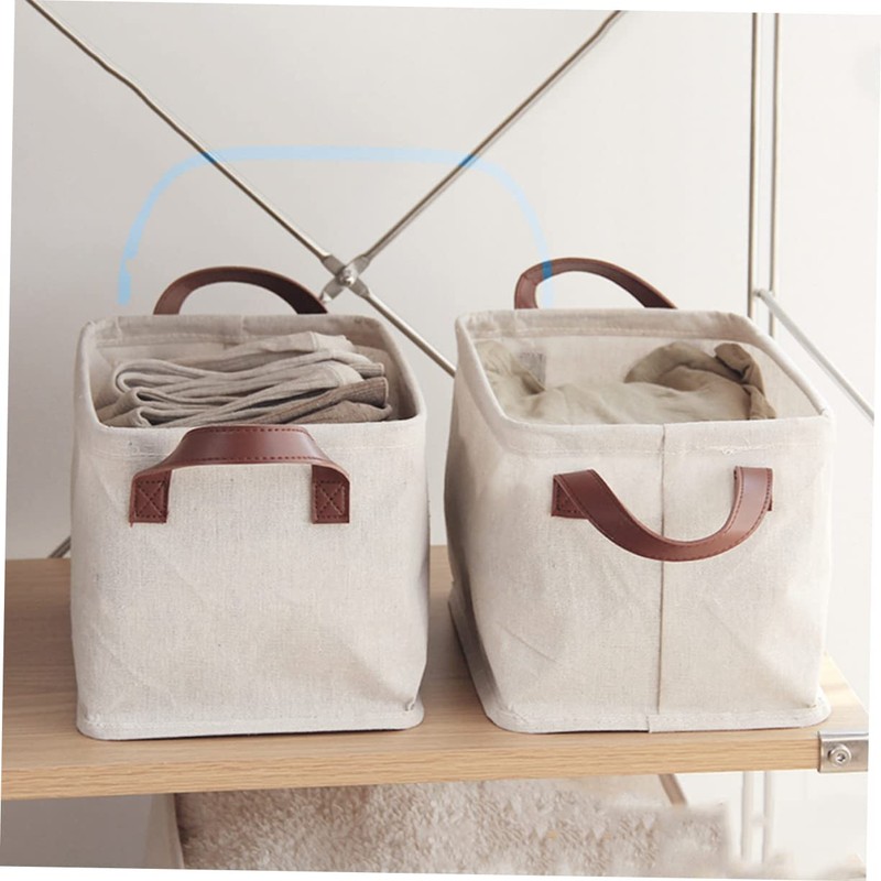 NOLITOY Practical Fabric Storage Bin Organizer Household Fabric Storage Box