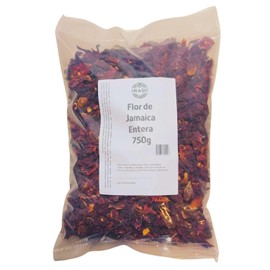 Flor de Jamaica Orgánica Premium | 100% Natural y Artesanal | Libre de Químicos y Pesticidas | Ideal para Aguas Frescas e Infusiones | 750 g