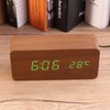 Alarm Clock Electronic Digital Wooden LED Large Display USB Alarm