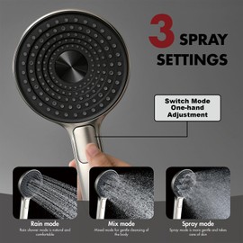Shower Heads With Hoses,Detachable 3 Spray Mode High Pressure Showerhead With Handheld Cpray Combo Bathroom