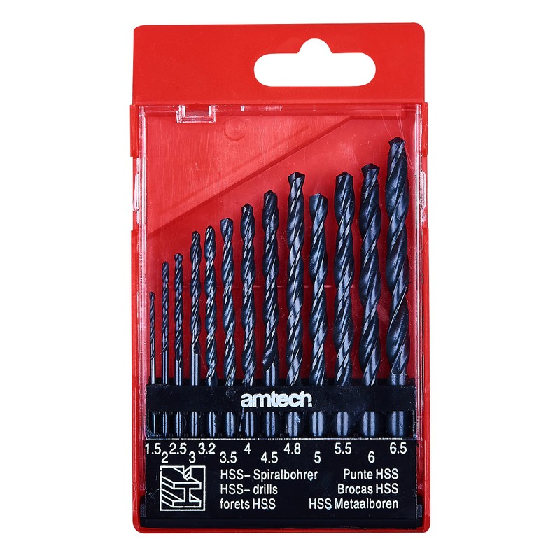 Amtech F1000 13 Piece high speed steel (HSS) drill set