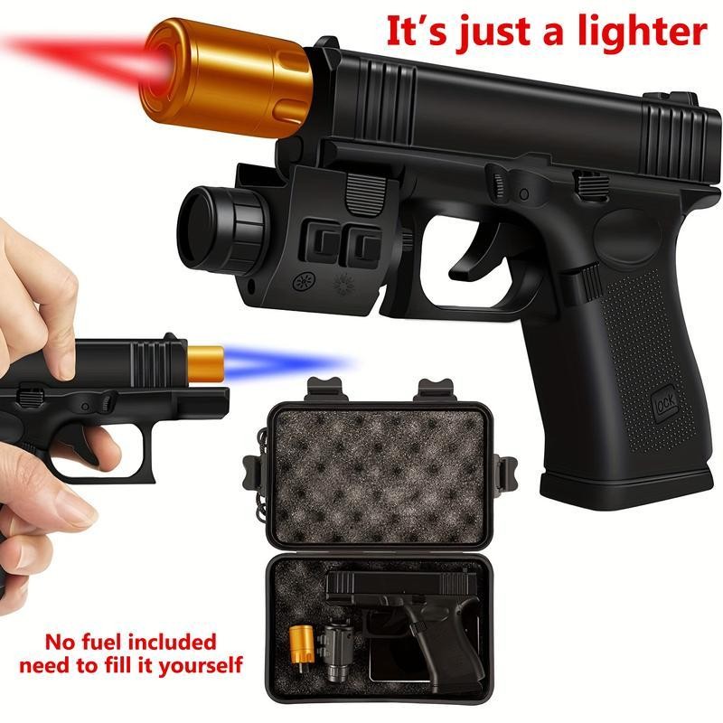 (1No Fuel Included) Windproof Butane Lighter Refillable Torch Ligher For