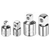 sourcing map 4pcs Impact Socket Adapter 1/4" 3/8" 1/2" Cr-V