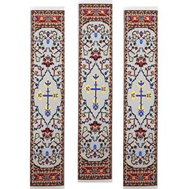 Bookmarks Book Markers Three Bar Cross, Tapestry 9 1/8 Inch, Set of 3