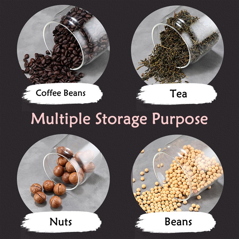 LOEZ Coffee Bean Storage Container Airtight, Lid Sealed with Press-Down