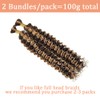Jucames Real Hair Wefts, Deep Wave Human Braiding Hair Extension,