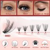 Higu clace Cluster Lashes Kit D Cul, 3D Individual Eyelashes