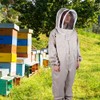 Hooded Beekeeper Suit One Piece Beekeeping Protective Clothes Anti Bee