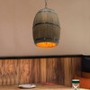 DDBESSIC Antique Wine Barrel Pendant Light Wood Bar Cafe Lights