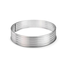 blizz-z Terraflex Tree Edging Round Aluminium Height: 10 cm, Diameter 100 cm, 1 Set (2 x Semicircles, 2 x Butt Connectors) Tree Ring Set, Circle Lawn Edging, Mowing Protection, Made in EU