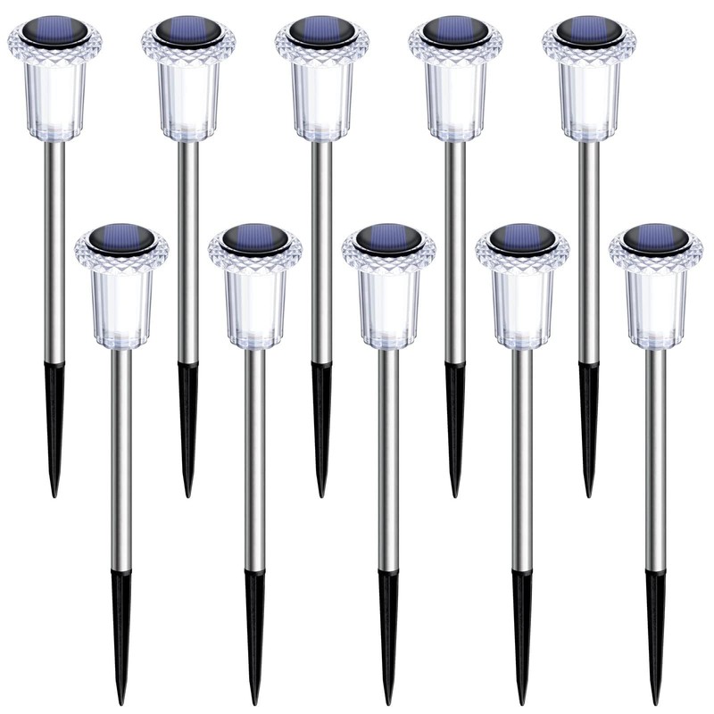 DenicMic Solar Lights Outdoor 10 Pack Waterproof Christmas Lights Outdoor