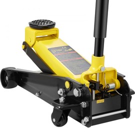 Low Profile Floor Jack 3/2.5 Ton Heavy Steel Single Piston Hydraulic Pump - Load: 2.5 Tons / 3.9 in