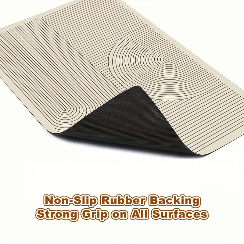 2Pcs Dish Drying Mat Set, 50x30cm Absorbent Sink Drainer &