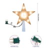 LAMPHOME 12" 10L Star Tree Topper, Lighted Glitter Christmas Treetop,