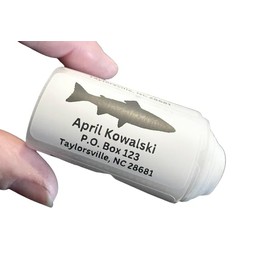 Custom Stickers, Fish Return Address Labels, Address Stickers, Several Designs, 2x1 inch labels, Several Font Choices