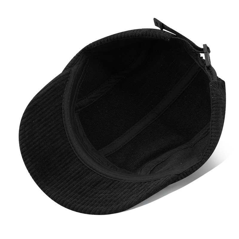 CLAPE 5 Panel Short Brim Cap Men's Retro Cord Baseball