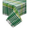 Downview Seersucker Check Cotton Tablecloth 70 Round Green