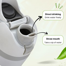 Replacement Cap for Owala Freesip, One Button Water Bottle Top Lid Compatible with Owala Cup 16oz 24oz 32oz 40oz, No Leakage Replacement Accessory for Owala Free Sip (white)