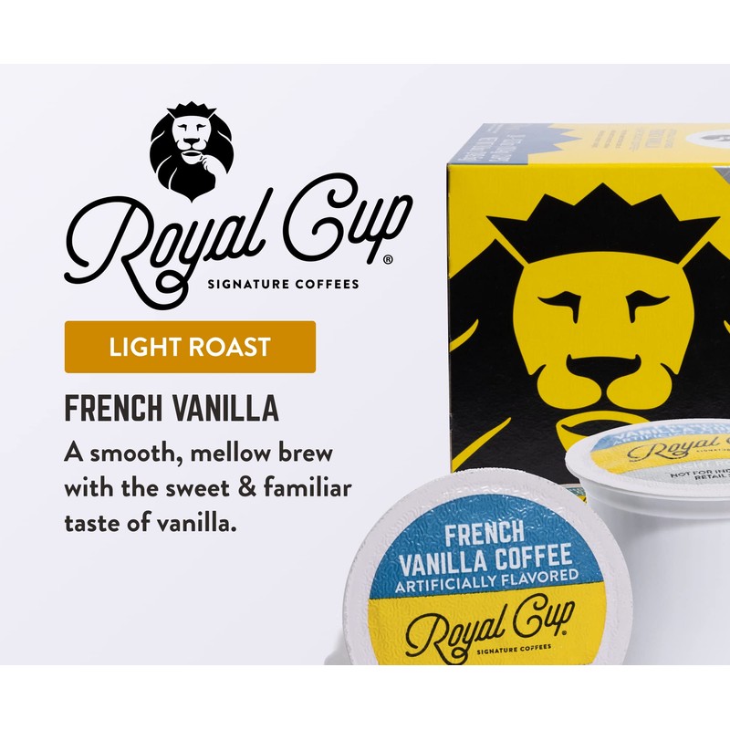 ROYAL CUP SIGNATURE COFFEE - French Vanilla Light Roast Single-Serve