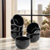 Urban Lifestyle 6 x Round Sauce Bowls Black Kuro (6