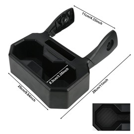 Backseat Floor Cup Holder for Trax 2024 2025, Removable Black Rear Seat Dual Drink Holder Rear Storage Organizer Compatible with Trax 2024 2025