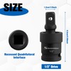 SPEEDWOX 1/2" Drive Universal Impact Swivel Joint Swivel Socket Adapter