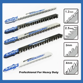 24PCS Jig Saw Blades for Wood, T-Shank Jig Saw Blades Set for Plastic,Metal with Storage Case, Compatible with DEWALT, Black+Decker, Bosch Makita Jig Saw(T244D,T144D,T101B,T127D,T118A)